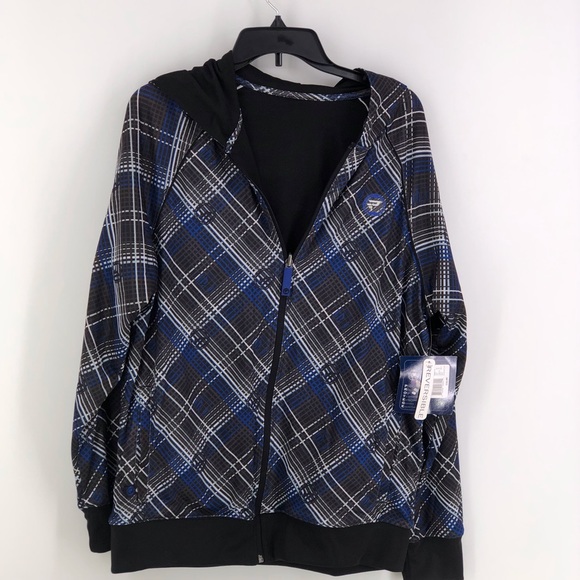 Protege Other - Protege Gray/Blue Reversible Hooded Jacket M